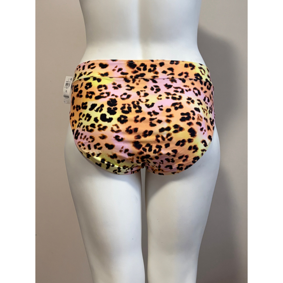 Bar III Size XL Multicolor Animal Print High Waist Bikini Bottoms NWT - Picture 4 of 6